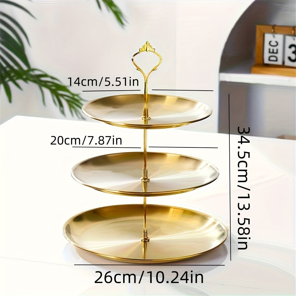 Metal Triple Party Serving Platter