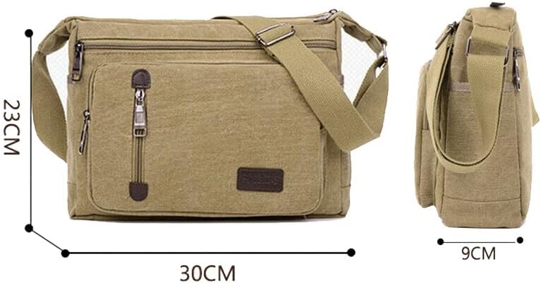 Vintage Style Canvas Crossbody Messenger Bag