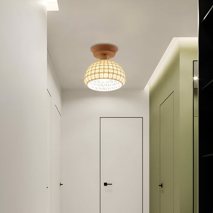 White Scandinavian Ceramic Ceiling Light