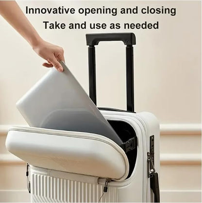 Durable Hardside Carry On Suitcase with USB Charger & Lock