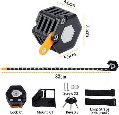 Durable Foldable Bike Lock – Heavy Duty Security Chain