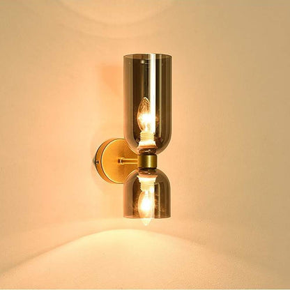 Clear Double Glass Wall Light - Fesara