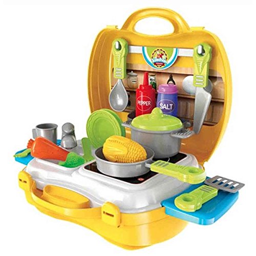 Kids Friendly Mini Kitchen Playset with Cooking Tools