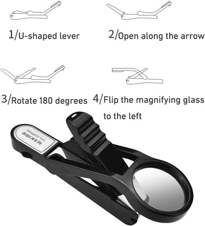 Professional 2X Magnifying Nail Cutter with Sharp Blades