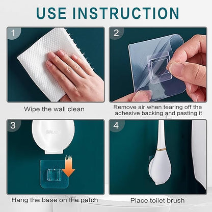 Sanitary Toilet Brush with Wall Holder