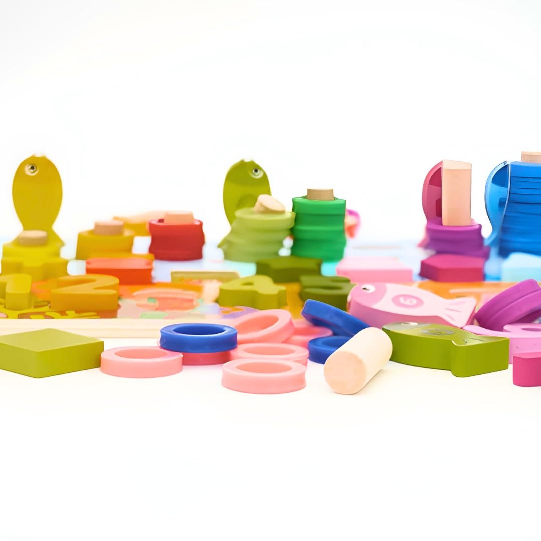Educational Wooden Number Puzzle Toy Set