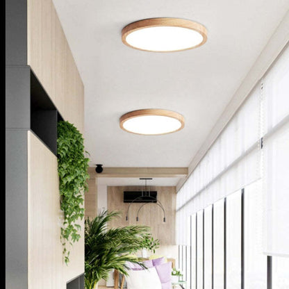 Simple Low Profile Ceiling Lamp Asian Style