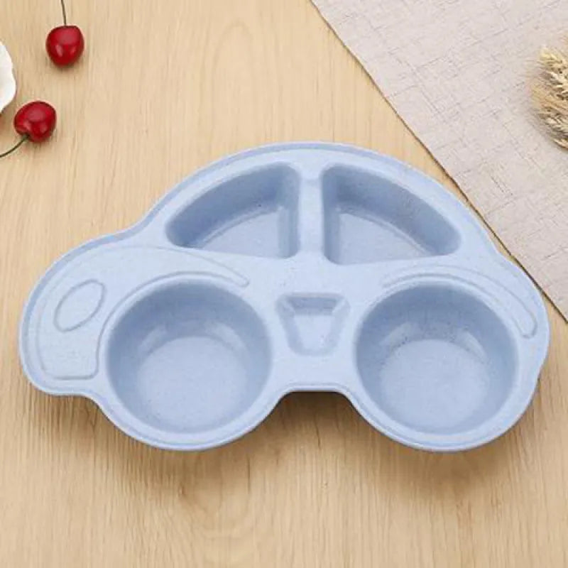 Kids' Car Shaped Divided Plate Made of Eco Friendly Material