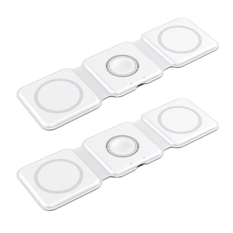 Compact 3-in-1 Portable Wireless Charging Pad