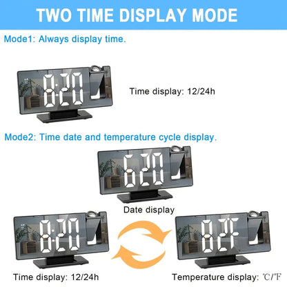 Large LED Digital Alarm Clock with USB Charging