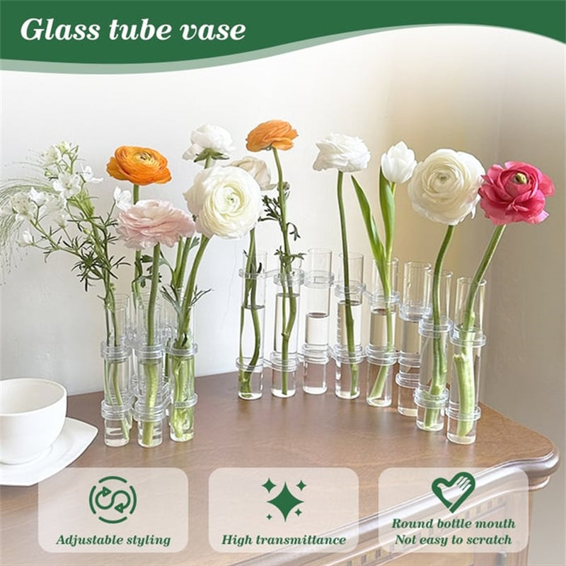 Beautiful Floral Glass Vase Set