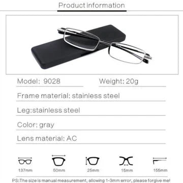 Portable Unisex Travel Folding Reading Glasses