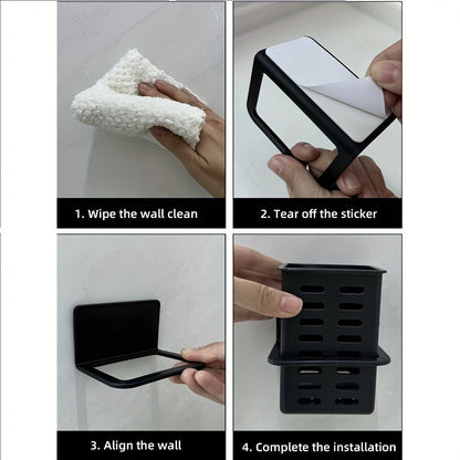 Sleek Wireless Cosmetic Wall Holder