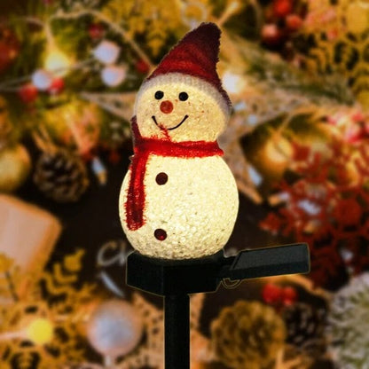 Outdoor Solar Snowman Garden Light