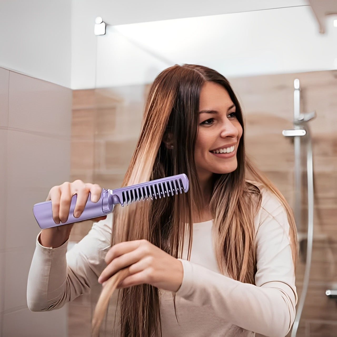 Glatzza Mini Hair Brush for Frizz Free Styling