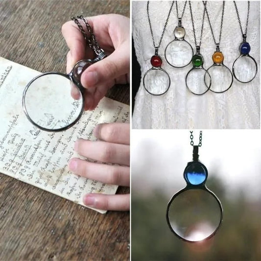 Elegant Magnifier Pendant Necklace - Fesara