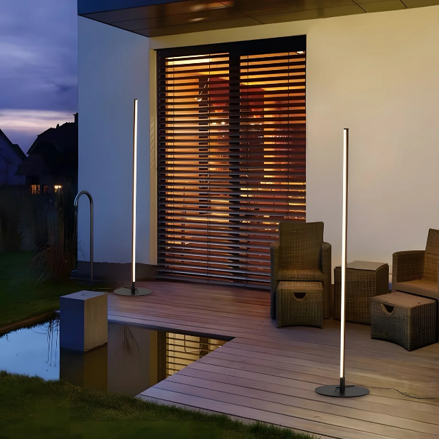 Modern Outdoor Solar Lights - Stylish Solar-Powered Garden Lamp with Wireless Charging-5