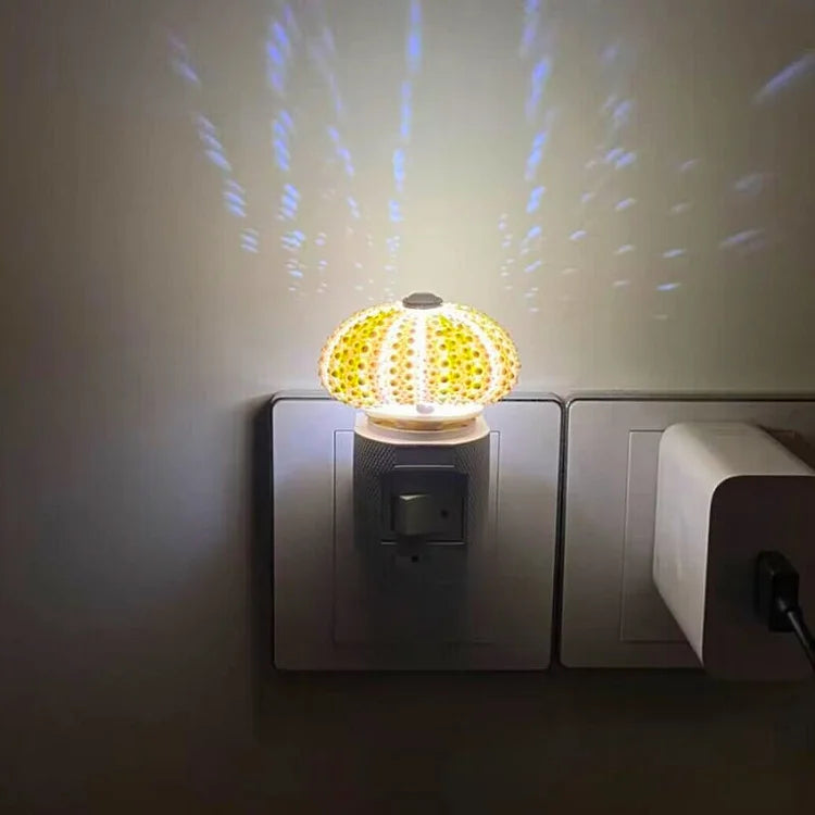 Rustic Coastal Table Lamp with Real Sea Shell Shade