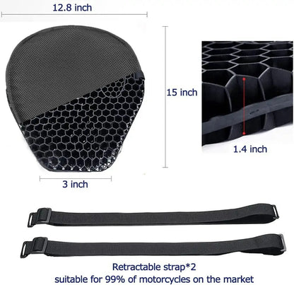 Comfortable Gel Motorcycle Seat Pad with Shock Absorption