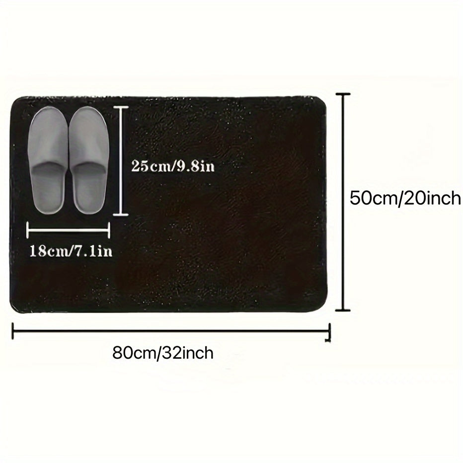 Plush Microfibre Bathroom Mat – Soft, Slip Resistant & Machine Washable