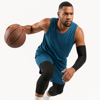 Protective Shock Absorbing Knee Pads for Athletic Support