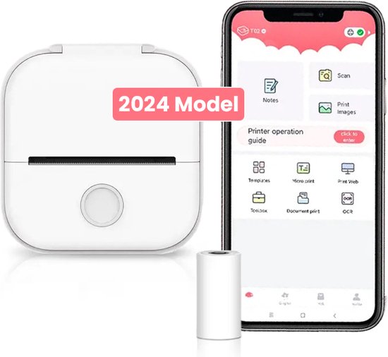 Portable Mini Mobile Printer with Free Paper Roll