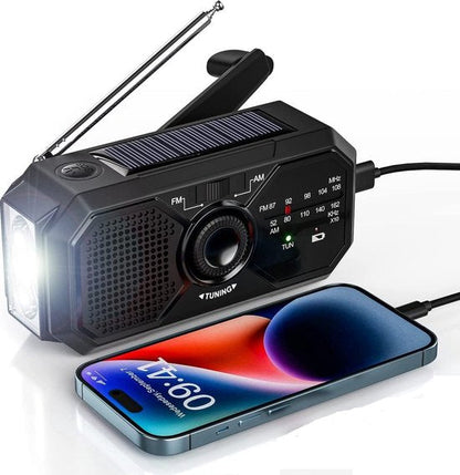 Compact Solar Hand Crank Emergency Radio - Fesara