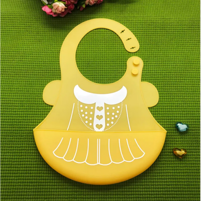 Soft Silicone Baby Bibs with Cute Animal Patterns
