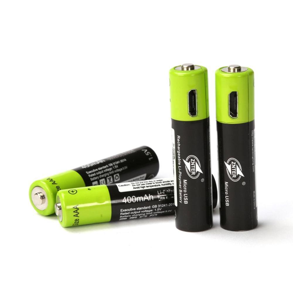 Long Lasting Rechargeable AAA Batteries USB