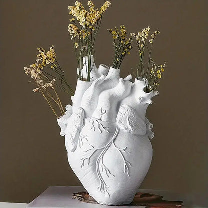 Lovely White Heart Shaped Vase
