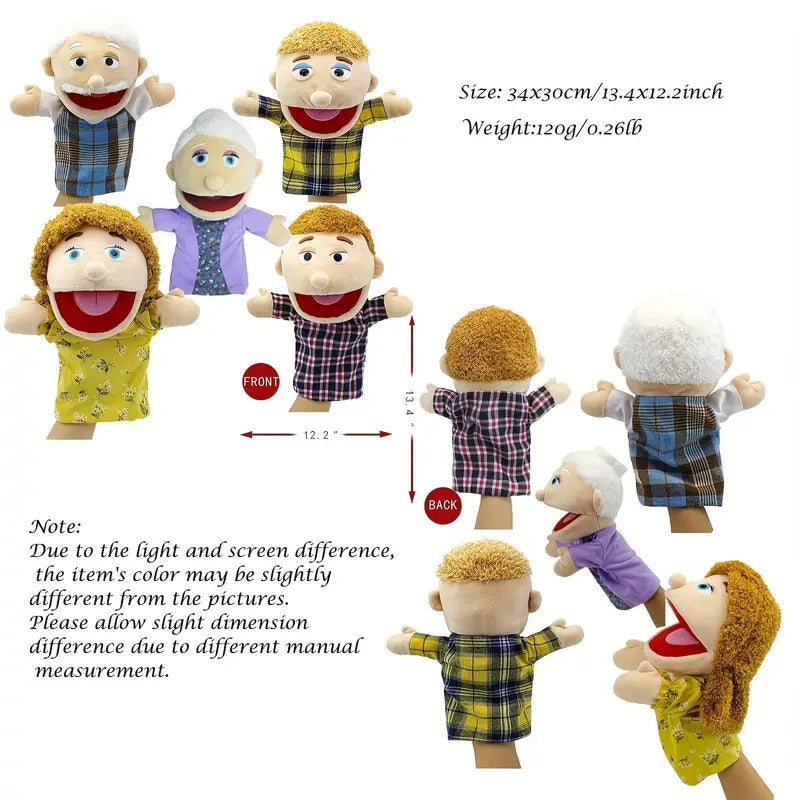 Colorful Plush Hand Puppet Toy
