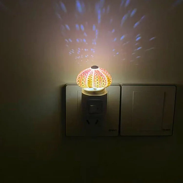 Rustic Coastal Table Lamp with Real Sea Shell Shade