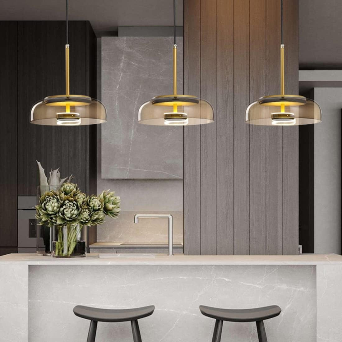 Contemporary Glass Hanging Pendant Light Fixture