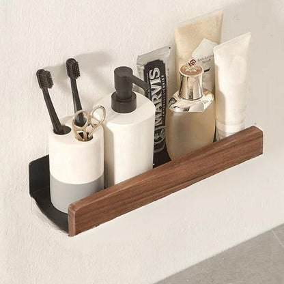Easy Install Wooden Wall Shelf Storage Rack - Fesara