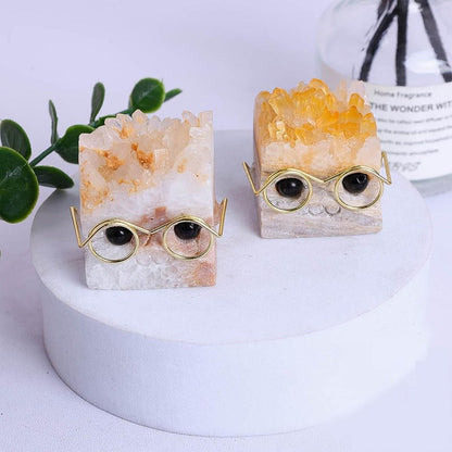 Unique Carved Crystal Hedgehog Figurine
