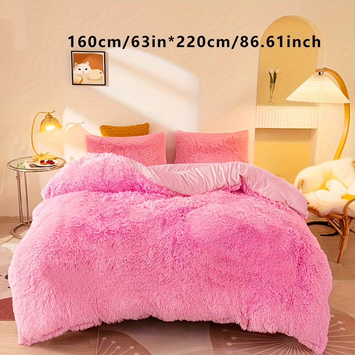 Soft Plush Velvet Duvet Cover Set for Cozy Bedding