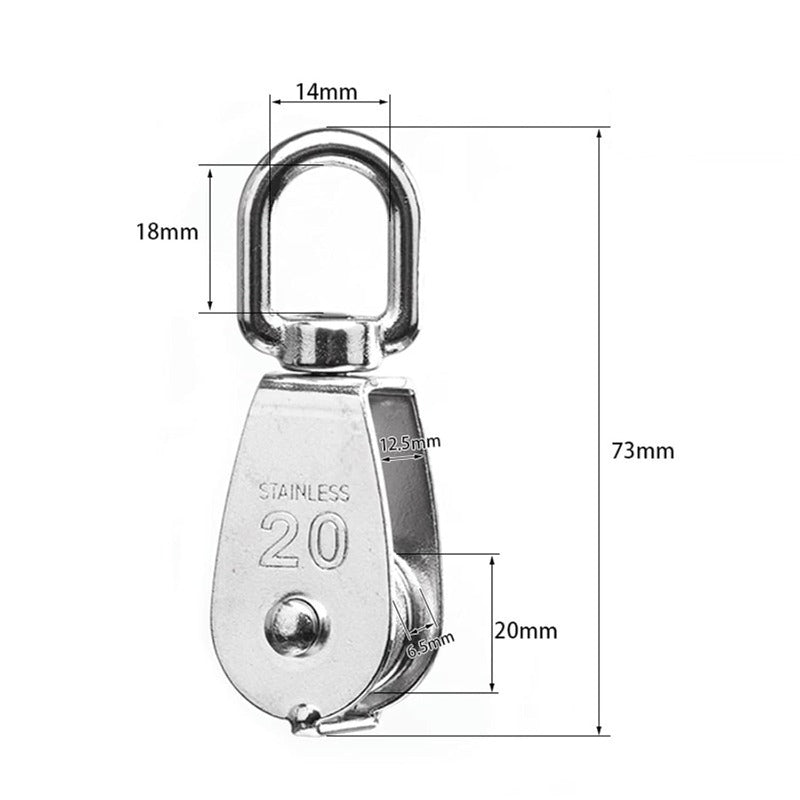 Durable Metal Rotating Pulley Block
