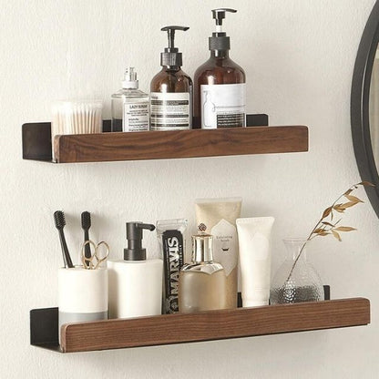 Easy Install Wooden Bathroom Storage Shelves - Fesara