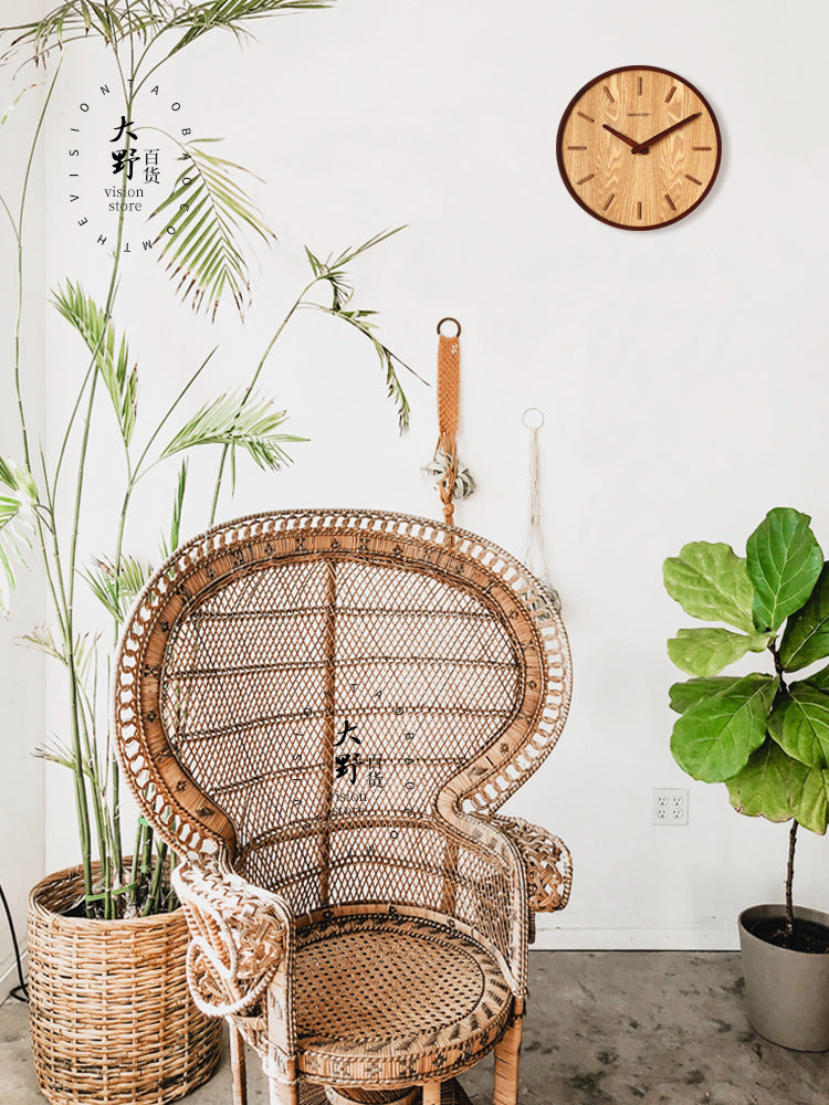 Simple Silent Wood Wall Clock 12 Inches