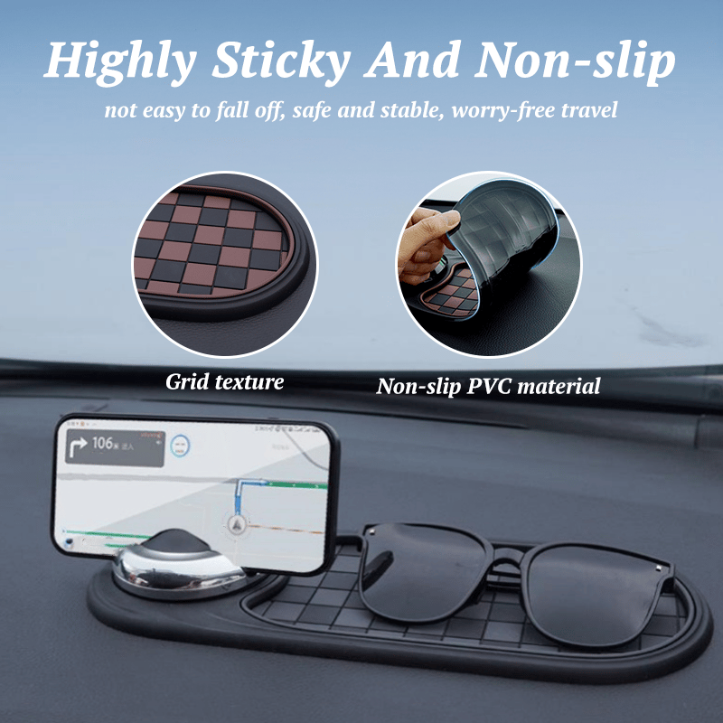 Practical Car Floor Mat with Phone Mount and Storage