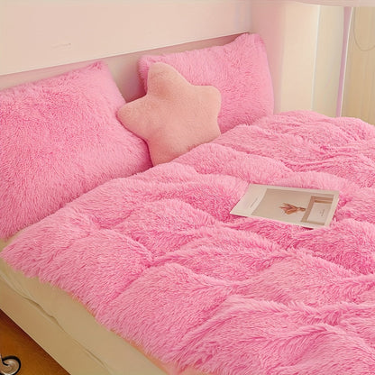 Soft Plush Velvet Duvet Cover Set for Cozy Bedding