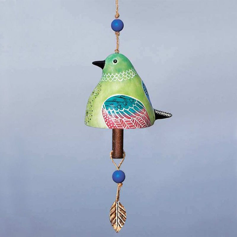 Delicate Silver Tone Bird Wind Chimes - Fesara