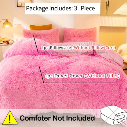 Soft Plush Velvet Duvet Cover Set for Cozy Bedding
