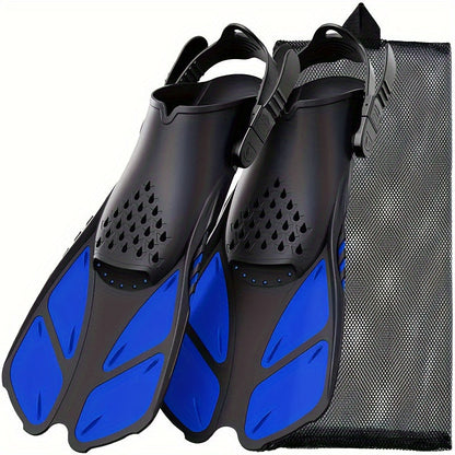 Compact Travel Snorkel Fins with Adjustable Heel