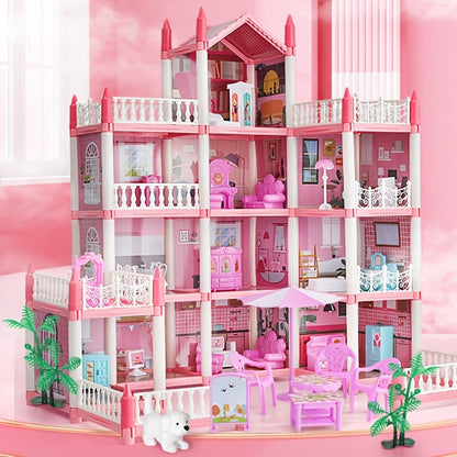 Fesara Fairy Tale Dollhouse Kit with LED Lights