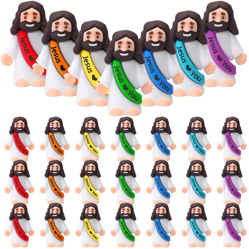 Small Christian Jesus Figurine with Inspirational Quote - Fesara