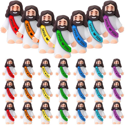 Small Christian Jesus Figurine with Inspirational Quote - Fesara