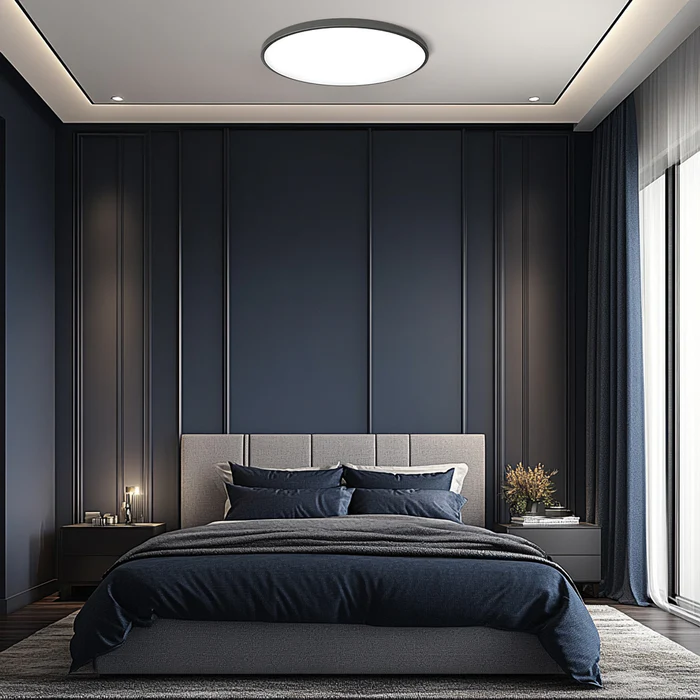Sleek Circular LED Ceiling Fixture Indoor Home Lighting
