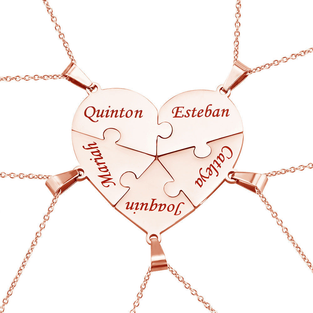 Customizable Heart Shaped Family Tree Necklace