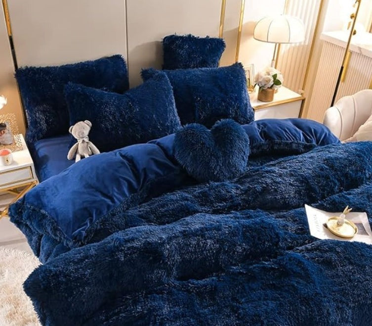 Soft Velvet Bedding Duvet Cover Set